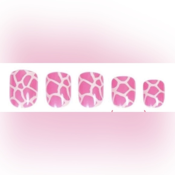 Red Aspen Pink giraffe Nail Dashes - Picture 2 of 2